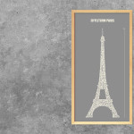 Neue Buchstabengrafik – Eiffelturm Paris