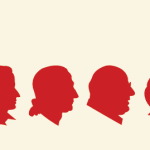 Detail Grafik Silhouetten der Persönlichkeiten