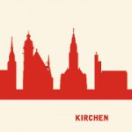 Detail Grafik Silhouetten der Kirchen