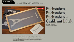 Buchstabengrafik Slanted