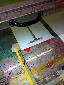 Buchstabengrafik Siebdruck