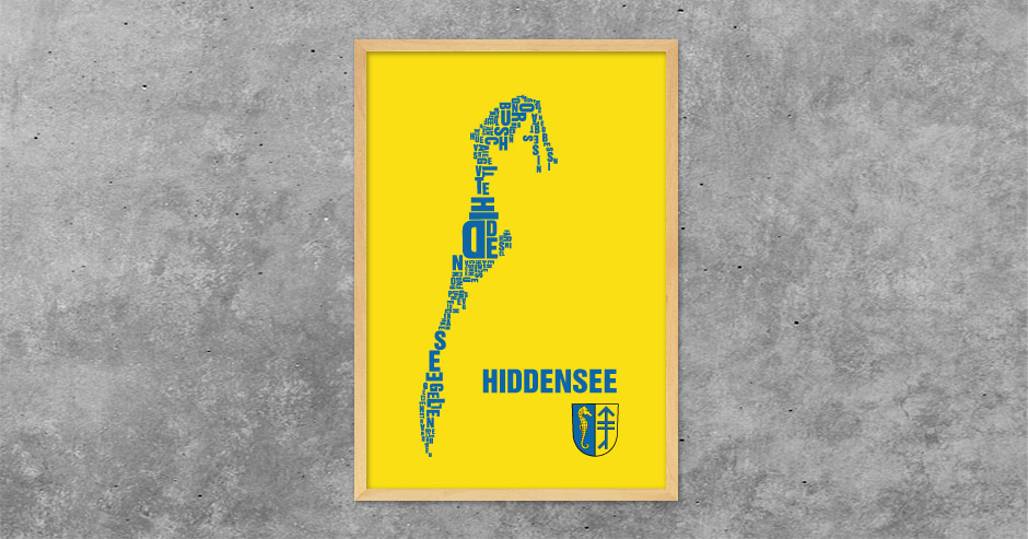 Hiddensee Buchstabengrafik 