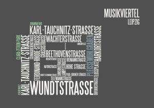 typographische Darstellung Musikviertel Leipzig