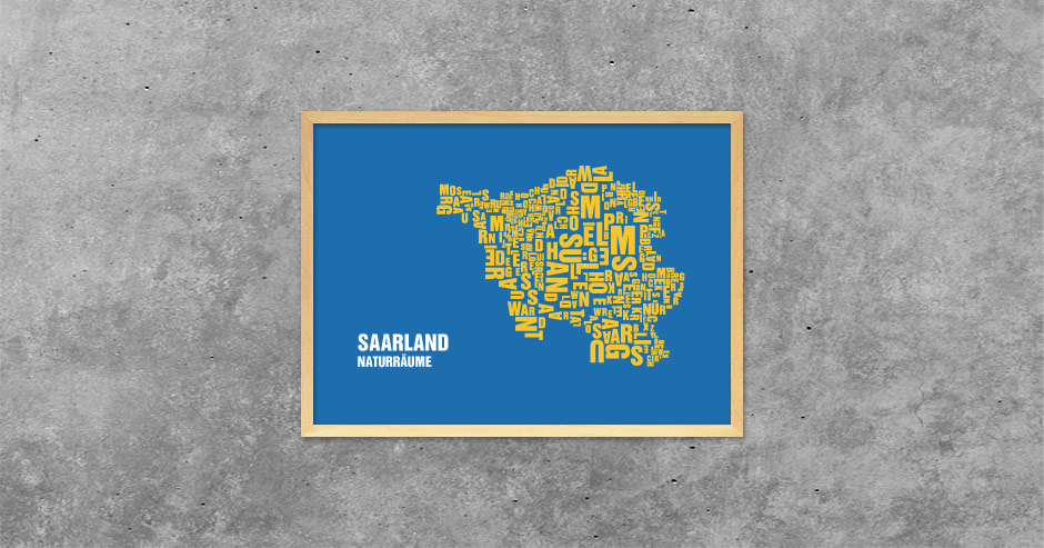 Naturräume Saarland Buchstabengrafik