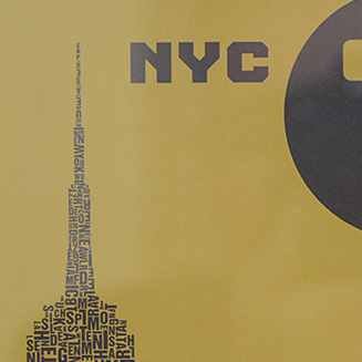 Architekturtypografik Objekt NYC Taxi
