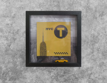 Buchstabengrafik New York City Taxi